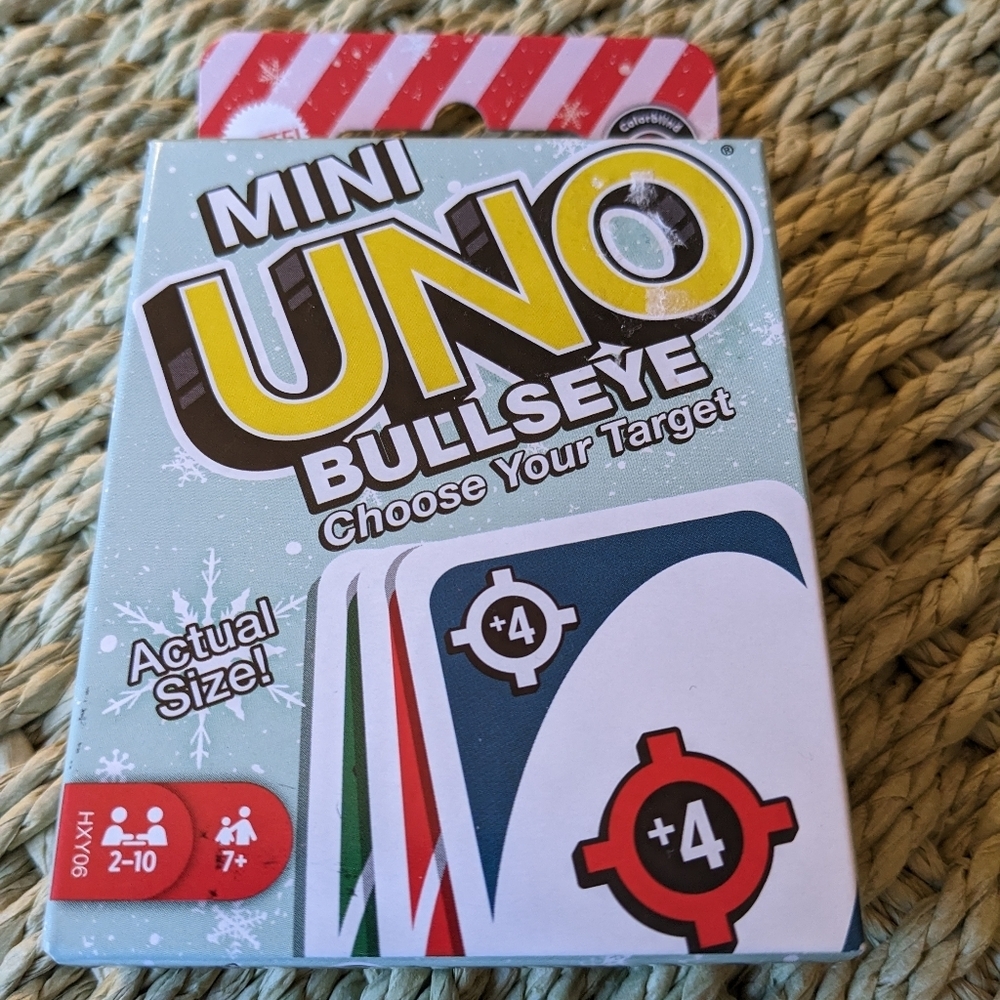 2024 Uno Game Mini Uno Bullseye Choose Your Target Family Game Easter Valentine